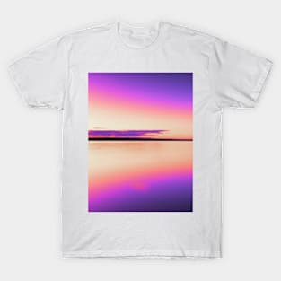 Orange And Purple Sunset Beach T-Shirt